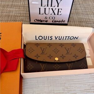 Louis Vuitton Monogram Emily Reverse Long Wallet